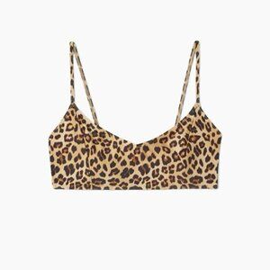 SUMMERSALT Leopard Print Bikini Top Sz 4